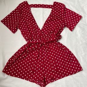 Polka dot romper